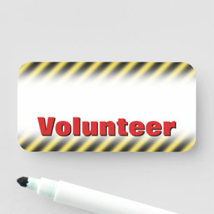 Name-Tag "Volunteer" für den Augenfang Namensschild