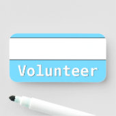 Name-Tag "Volunteer" Namensschild (Beispiel)