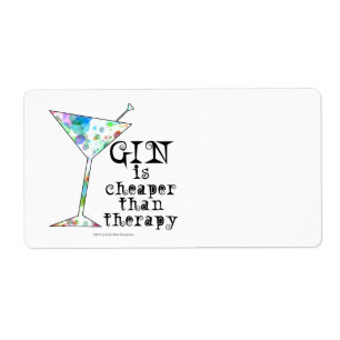 NAME TAGS, ETIKETTEN - GIN IST CHEAPER ALS THERAPI