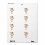 NAME TAGS, ETIKETTEN, PINA COLADA RECIPE COCKTAIL (Vorne)