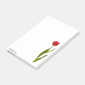 Name - Tall Red Tulip Spring Floral Fotografie Post-it Klebezettel (angewinkelt)