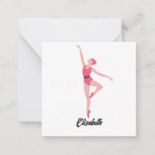 Name Tance ballerina Personalisierung Mitteilungskarte (Vorderseite)