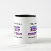 Name Tasse Cartoon Stil | Lehrende (Zentrum)