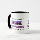 Name Tasse Cartoon Stil | Lehrende (Vorderseite Links)