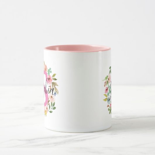 Name Tasse Erstmaliges Geschenk für Blumenblätter (Zentrum)