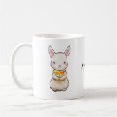 Name-Tasse mit niedlicher Häschen-Kaninchen-Grafik Kaffeetasse (Links)