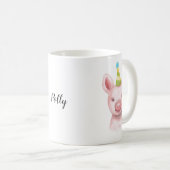 Name-Tassen-niedliches Schwein-personalisierte Kaffeetasse (VorderseiteRechts)