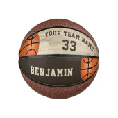 Name Team Nummer des benutzerdefinierten Spielers  Mini Basketball (Vorderseite)