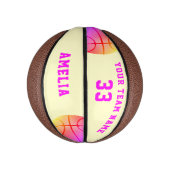 Name Team-Nummer des Gelben Korbball-Balls Mini Basketball (Vertikal)