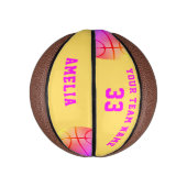 Name Team-Nummer des Gelben Korbball-Balls Mini Basketball (Vertikal)