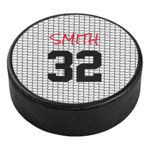 NAME Team NUMMER des Hockey Player Zielnetz Eishockey Puck