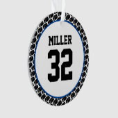 NAME Team NUMMER DES Hockeyspielers Pick Stick Spo Ornament (Vorderseite)