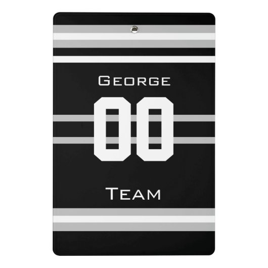 Name,#, Team, Sportfan Team Mini Klemmbrett (Rückseite)