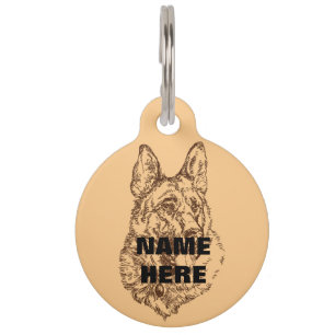 Name Telefon usw. hinzufügen Deutscher Schäferhund Haustiermarke