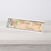 Name Teller Katze lynx 3 . Tiere . Schreibtischnamensplakette (Vorderseite )