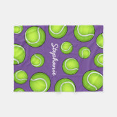 Name-Tennis lila Fleecedecke (Vorderseite (Horizontal))