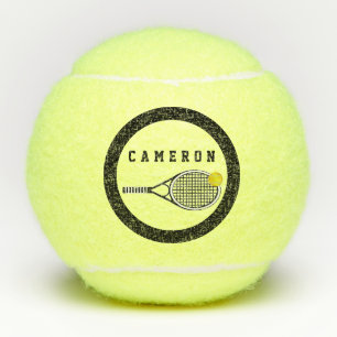 Name Tennis Racquet Balls Monogramm Tennisbälle