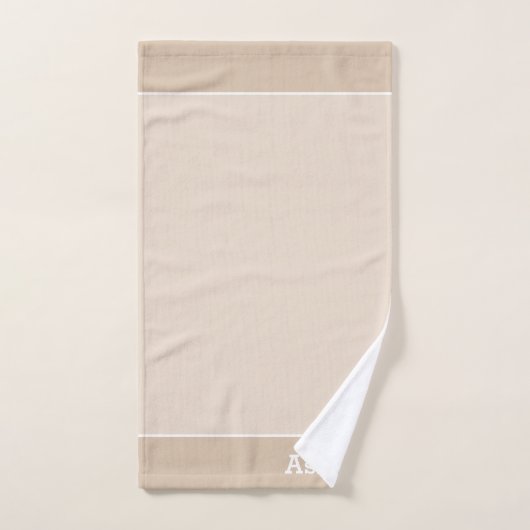 Name Text auf Light Sand Beige Badhandtuch Set (Handtuch)