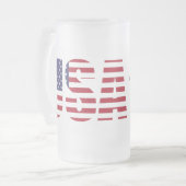 Name & Text auf Patriotic USA 16oz Mattglas Bierglas (Vorderseite Links)