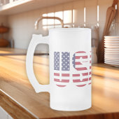 Name & Text auf Patriotic USA 16oz Mattglas Bierglas