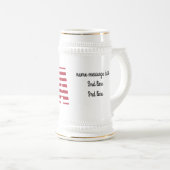 Name, Text auf US 22oz White Gold Stein Tasse (VorderseiteRechts)
