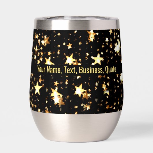 Name-Text glücklich Neujahr 11oz Edelstahl (Rückseite)