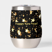 Name-Text glücklich Neujahr 11oz Edelstahl (Vorderseite)