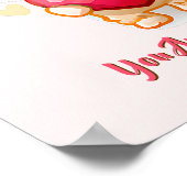 Name Text Golden Retriever Puppy Heart Kinderzimme Poster (Ecke)