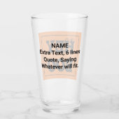 Name, Text Halloween Hey Boo Eyeballs, Pint Glas (Rückseite)
