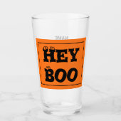 Name, Text Halloween Hey Boo Eyeballs, Pint Glas (Vorderseite)