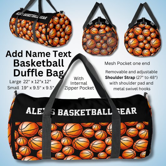 Name Text hinzufügen, Alex's Basketball Gear Duffle Bag