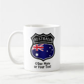 Name & Text hinzufügen - Australienflagge Kaffeetasse (Links)