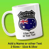 Name & Text hinzufügen - Australienflagge Kaffeetasse