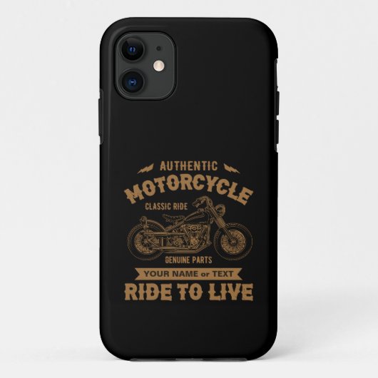 Name Text hinzufügen, authentische klassische Moto Case-Mate iPhone Hülle (Rückseite)