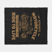 Name Text hinzufügen, authentische klassische Moto Fleecedecke (Vorderseite (Horizontal))