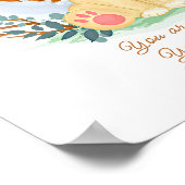 Name-Text hinzufügen, Baby Lion & Blume Kinderzimm Poster (Ecke)