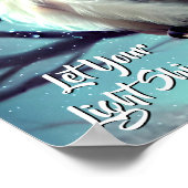 Name Text hinzufügen, Baby Owl im Baum leuchten, B Poster (Ecke)