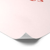 Name Text hinzufügen, Baby Tiger mit Hut auf Rosa Poster (Ecke)