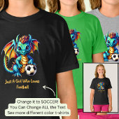 Name Text hinzufügen - Dragon - Ein Mädchen, das F T-Shirt