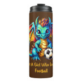 Name Text hinzufügen - Dragon - Ein Mädchen, das F Thermosbecher (Vorderseite)