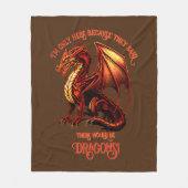 Name Text hinzufügen - nur hier, weil gesagt Drach Fleecedecke (Vorderseite)