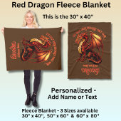 Name Text hinzufügen - nur hier, weil gesagt Drach Fleecedecke