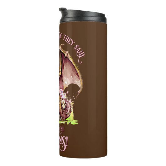 Name Text hinzufügen - nur hier, weil gesagt Drach Thermosbecher (Nach rechts gedreht)