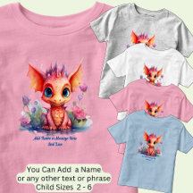 Name Text hinzufügen, Orange Pink Baby Dragon