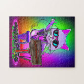 Name Text hinzufügen, Rock Star Cat Piano Musician Puzzle (Horizontal)