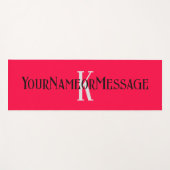 Name, Text | Liebliche amerikanische Rose Red Yogamatte (Vorderseite (Horizontal))