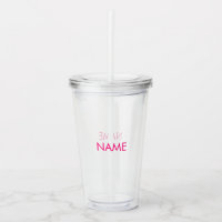 Name, Text minimalistisch rosa Fuchsia klar anpass