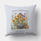 Name Text Sprichwort Blumengarten Sonnenblumen Kan Kissen (Rückseite)