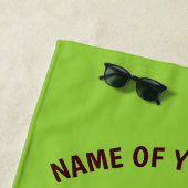 Name-, Text u. Farbestrand-Affe Strandtuch (Beispiel)