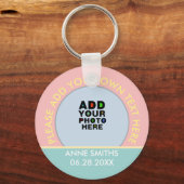 Name, Text und Sonderdatum, Foto Schlüsselanhänger (Vorderseite)